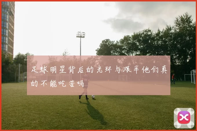 足球明星背后的光环与艰辛他们真的不能吃苦吗