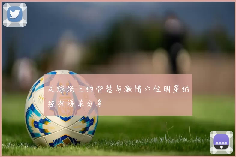 足球场上的智慧与激情六位明星的经典语录分享
